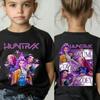 Kpop Demon Hunters Print Graphic Tshirt Zoey Rumi Mira Summer Kids Clothes Huntrix Girl Movie Short Sleeve Tops Comfortable T-shirt