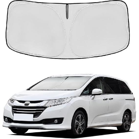 Windshield Sun Shade For Mazda 3 2014-2018 Double Layer 240T Front Window Shade Fit Mazda 3 Sun Visor Foldable Shade Blocks UV Rays Summer Must Have