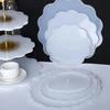 DIY Crystal Silicone Mold Three-layer Fruit Plate Tea Plate Disc Epoxy Resin Molds Cup Pad Mould For Resin Art Home Decoration