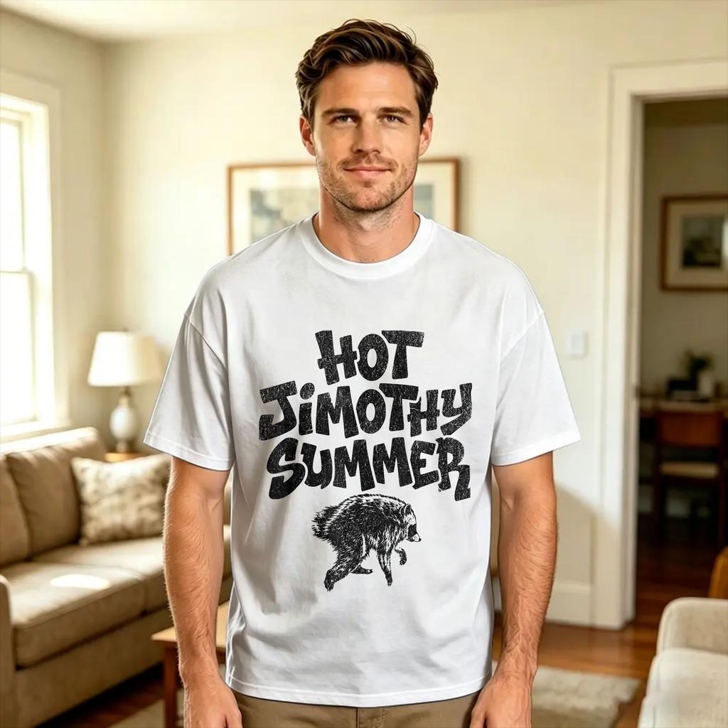 Casual T Shirt Summer Jimothy The Raccoon Seattle Raccoon Fashion T Shirts Cotton Tshirt For Unisex Y2k Funny Short Sleeve Tops