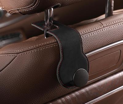 Набор из 2 крючков для автомобильного сиденья на вес 30 кг, изготовленных из отборной кожи, для задних сидений и пассажирского автомобиля, удобные и больше подголовников, вместимость, металл,