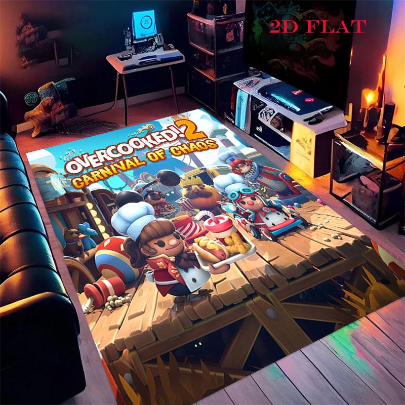 Overcooked Carpet Rug for Living Room Bedroom Home Sofa Decoration,Kids play Nonslip Floor Mat