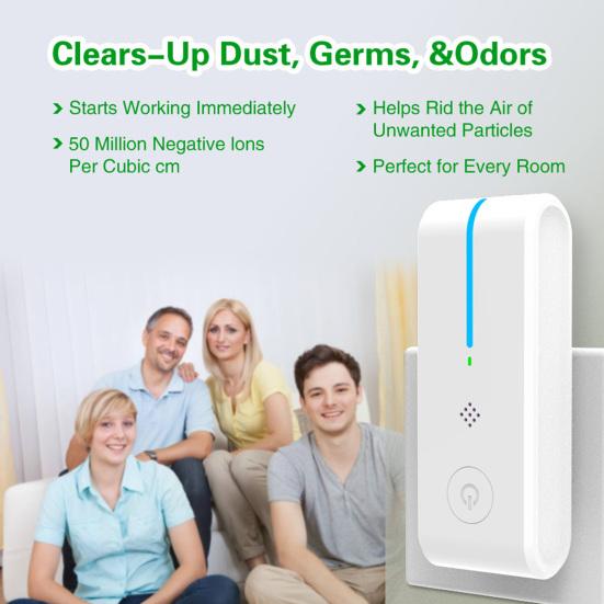 Очиститель воздуха, 50 миллионов отрицательных ионов, плагин, низкий уровень шума, вилка JP, формальдегид, дым, пыль, запах, дезодоратор для дома
