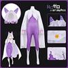 Re:Zero. Жизнь с нуля в другом мире Косплей Эмилии Полный комплект Фиолетовый облегающий боди Накидка Хэллоуин Вечеринка Сценическое представление Костюм