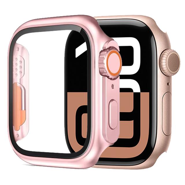 Стекло+Чехол для Apple Watch 11 10 46мм 42мм 9 8 7 45мм 41мм Защита экрана Сменная Ultra 3/2/1 Бампер Чехол iWatch 6 5 4 SE 44мм