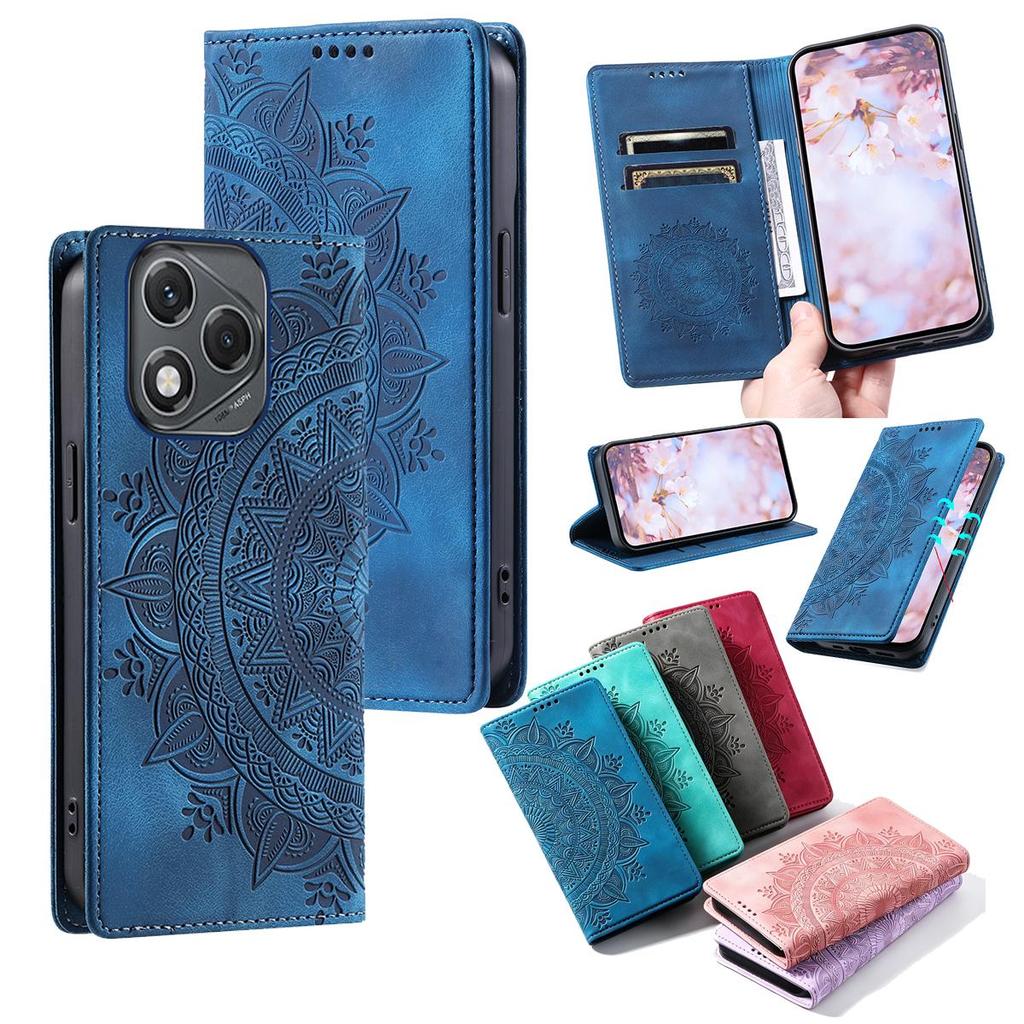 Чехол-книжка с тиснением «Мандала» из ПУ-кожи для HONOR 400 Lite, с магнитной застежкой