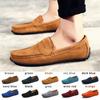 2019 New Fashion Mens Shoes Casual Fashion Peas Shoes Suede Leather Men Loafers Moccasins Slip On Men's Flats Male Driving Shoes