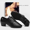 Size30-45 Boys Men Adult Latin Dance Shoes Indoor Men's Tango Ballroom Standard Shoes Character Shoes Heel 3.5cm