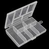 Portable Transparent Rectangle 6 Grids Storage Boxes For Buttons Beads Medicine Containers Case Jewelry Display Box