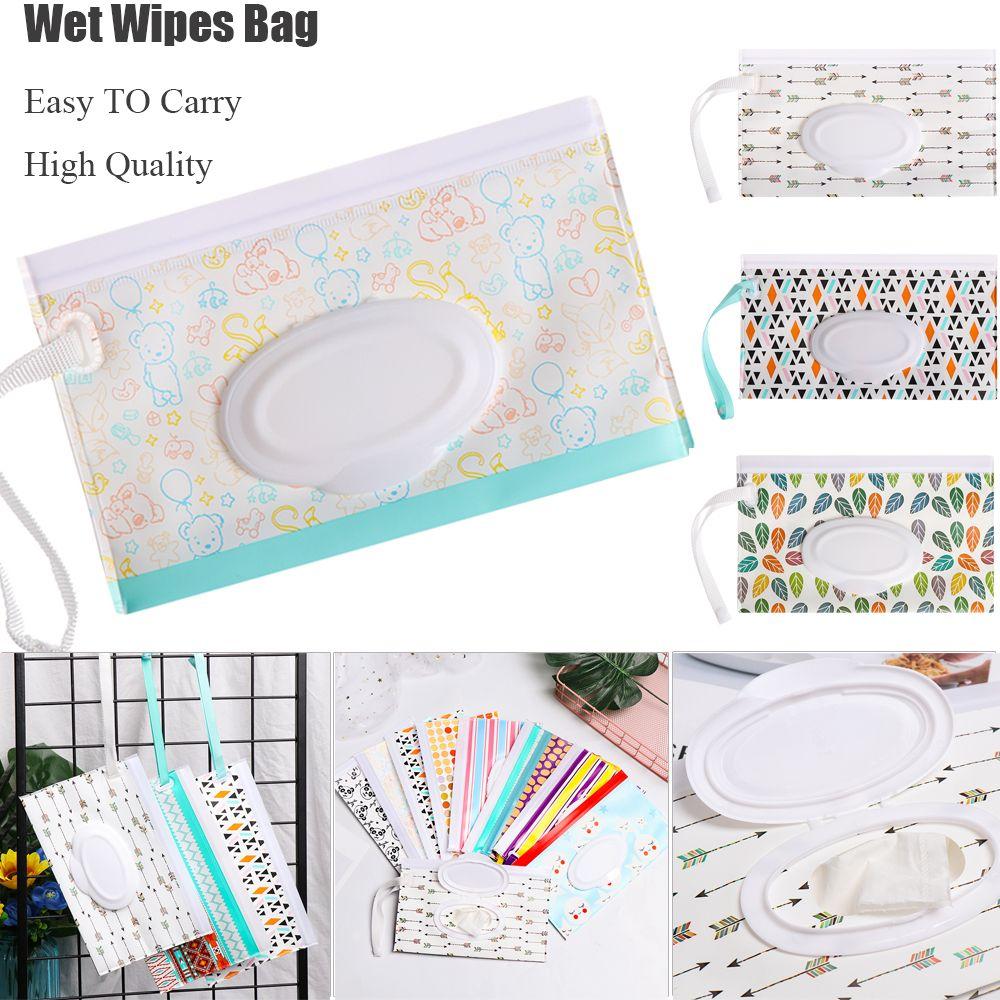 Case Baby Product Portable Snap-Strap Stroller Accessories Tissue Box Cosmetic Pouch Wet Wipes Bag