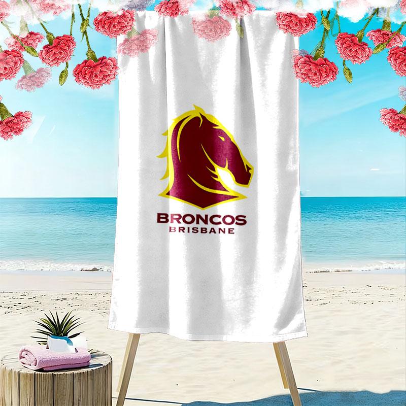 Broncos Roar Print Beach Towel, Large Soft Quick Dry Towel for Beach Camping Swimming