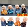 Set of 4 Resin Monks Figurine Decorative Ornaments Hear No Evil See No Evil Speak No Evil Do No Evil StatuesI