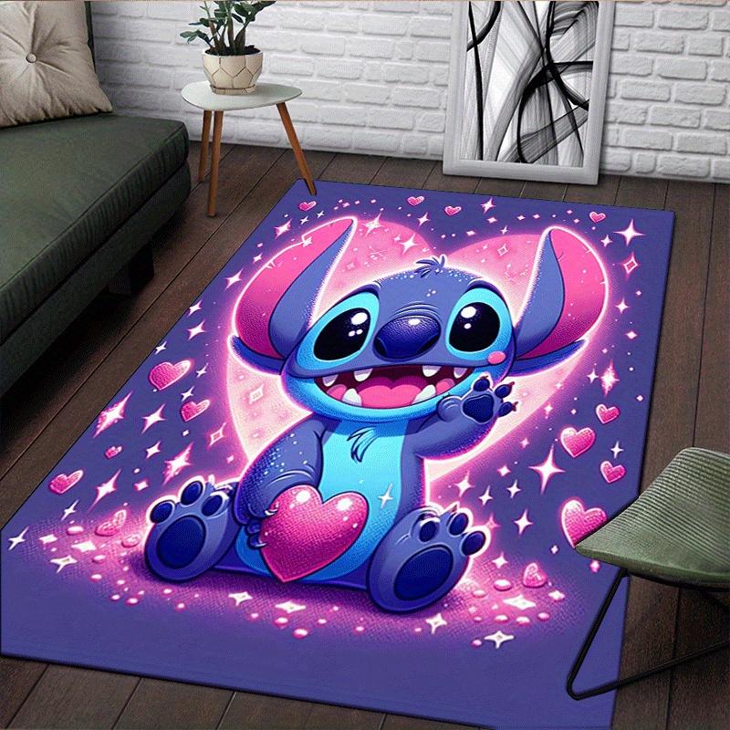 1pc Stitch Pattern Area Rug Soft Flannel Floor Mat for Living Room, Office, Bedroom and Carpet, Sofa Coffee Table Floor Mat