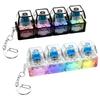 Легкая RGB Клавиатура Фиджет Механический Переключатель Брелок Портативный EDC Стресс Эстетичный Брелок на Сумку Техно Подарок для Детей Взрослых Подарок на День Рождения Ребенка