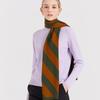 DAL Bicolor Cashmere Muffler Brick Green Winter Scarf