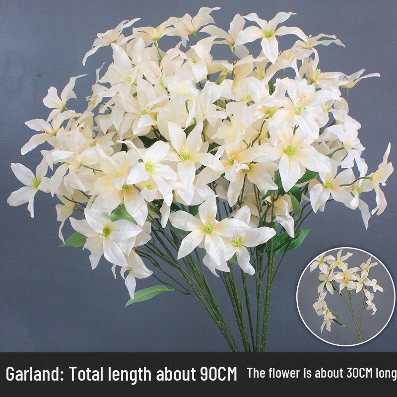 Свадебный декор из шелковых цветов шампанского - Искусственные элементы цветочного оформления потолка и прохода