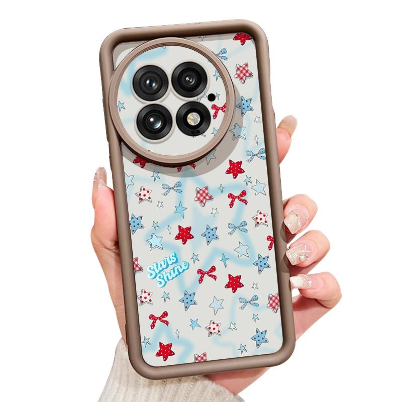 For OnePlus 13 Case Blue Stars Bowknots Pattern Shockproof Bumper Silicone Cover For OnePlus 15 Nord 5 13R 13T 12R 12 11R 5G