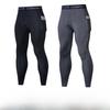 Men's High-Elastic Fitness Leggings - Patch Pocket, Compression, Breathable, Quick-Drying, Ideal for Autumn/Winter Running & Basketball.