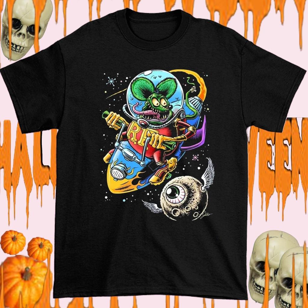 Футболка Ed Roth Rat Fink Happy Black Хлопок Все Размеры