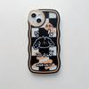 Прозрачный силиконовый чехол с волнистым краем для iPhone 15 14 13 Xiaomi Redmi Note 10 11 12 Samsung A14 A24 A34 A54 Funda Square Cute Puppy Dog Cover