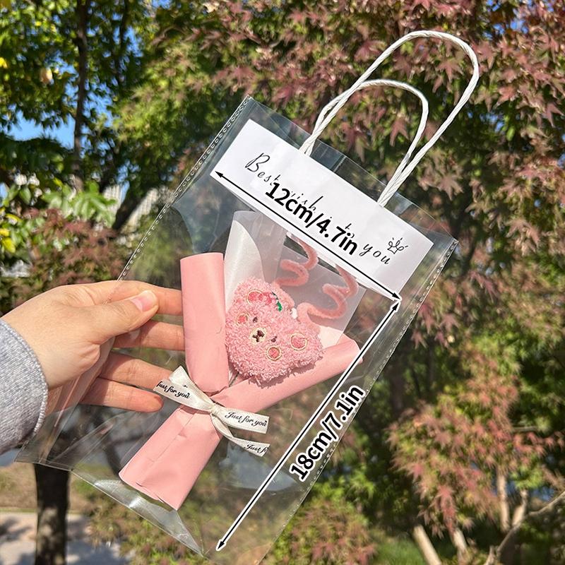 Мини-вязаный букет для подруги, креативный подарок на день рождения ко Дню святого Валентина, искусственный небольшой букет, подарок на свадьбу