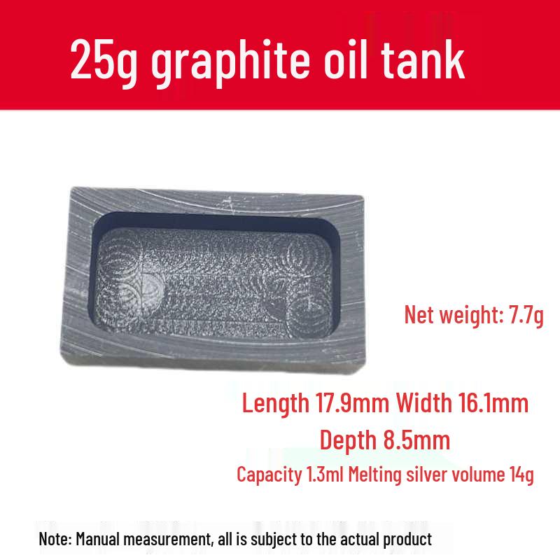 1 Yuanbao Graphite Crucible for High-Temperature Melting of Gold and Silver, Durable Ingot Mold for Casting and Refining Gold and Silver.