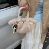 Plush bag women's large capacity 2025 new autumn and winter versatile plush messenger bag single shoulder underarm tote bag
