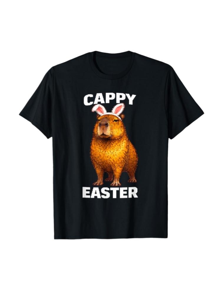 Cappy Easter Fun Dolphin Rabbit Ear Animal Meme Tshirt 2026 Summer Unisex Women Luxury Fashion Cotton Tshirt Short Sleeve Top