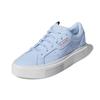 Adidas Originals Sleek Super Synthetic Leather Fashion Slip-Resistant Lightweight Breathable Low-Top Skate Shoes Women Sneaker Blue EE4504