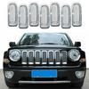 7 шт. Передняя решетка радиатора, сетка, отделка, крышка для Jeep Patriot 2011-2016, хром