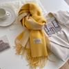 New Fashion Cashmere Scarf for Women Warm Winter Solid Color Double Sided Wraps Neckerchief Poncho Echarpe Pashmina Stoles