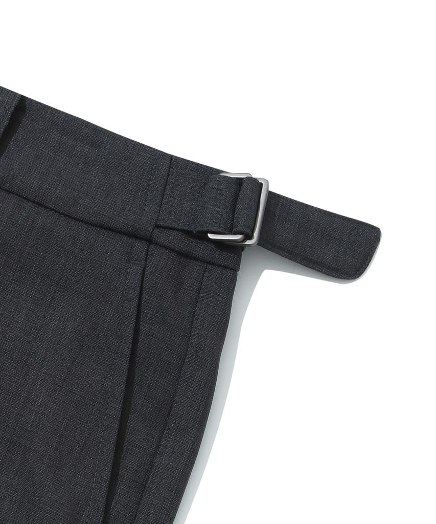 COVERNAT One-Pleat Semi-Wide Slacks Charcoal