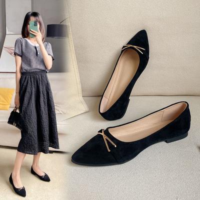 Весна/осень Новые туфли с закрытым носком, маленькие размеры 32 33 34 44, босоножки на плоской подошве, женские, темно-синие, с острым носком, телесного цвета