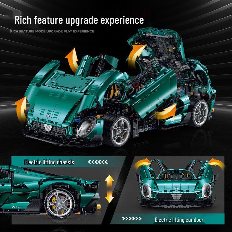 Гу Ли 10621 Альфа Ромео 1:8 Сложных Моделей Спортивных Автомобилей из Строительных Блоков