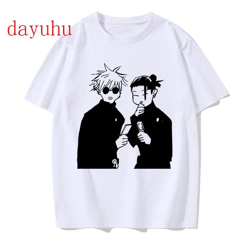 Футболка Unisexga Японская аниме-футболка Jujutsu Kaisen Gojo Satoru Топы Футболки с рисунком Yuji Itadori Крутая футболка Unisex 90-х Unisex