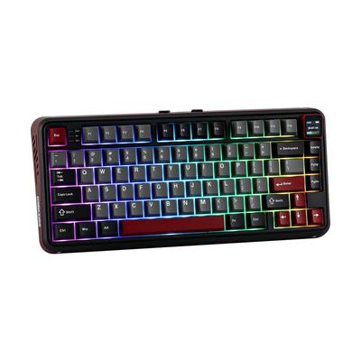 В MechLands Vibe75 Беспроводная игровая клавиатура Сменная прокладка для модуля ручки экрана Механическая клавиатура Совместимость с горячей заменой Кремовая клавиатура 5-слойная накладка