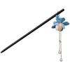 Wooden Hairpin with Tassels and Silk Flowers for Women Traditional Style