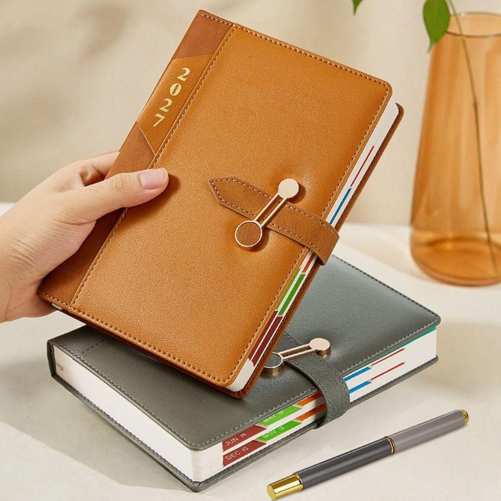 A5 Size Diary Notebook Wear-resistant Annual Calendar Notebook 2027 Planner Agenda School