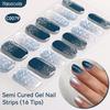Harunouta Jelly Pink Glitter Semi Cured Gel Nail Sticker Long-Lasting UV Nail Sticker UV/LED Extension Gel Polish Full Cover