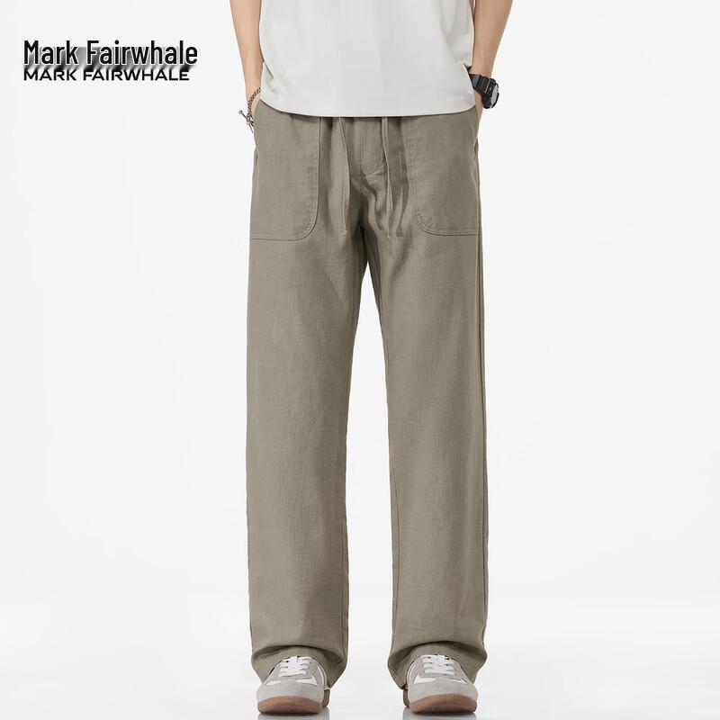 Мужские дышащие брюки прямого кроя из смеси рами Mark Fairwhale