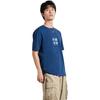 Li Ning T Shirts Men's Blue Crew Neck Moderate Straight Fit AHSR923-2