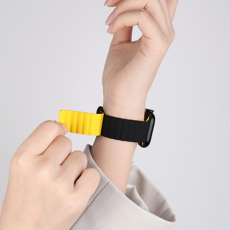 Силиконовая петля, магнитный ремешок для Apple Watch Band Ultra, 49 мм, 44 мм, 40 мм, 41 мм, 45 мм, iWatch series 8, 7, 6 SE, 5, 4, 3, Correa, 42 мм, 38 мм