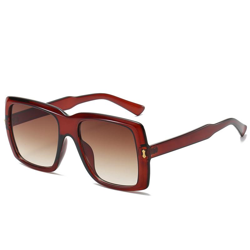 New large square sunglasses, European and American trend rice glasses, personalized versatile sunglasses for women