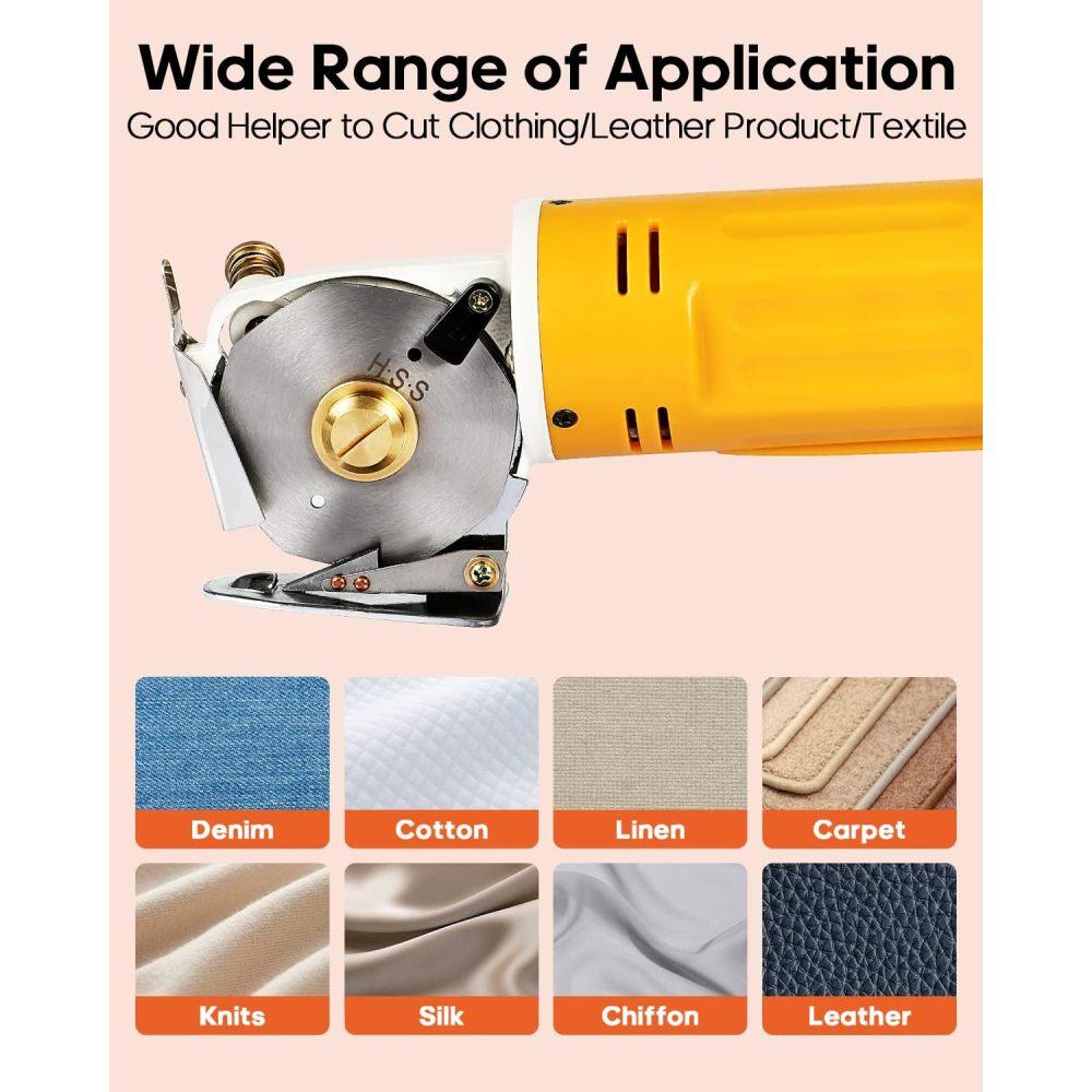Электрический ротационный резак для ткани, Электрический ротационный резак для тканевой ткани, Восьмиугольный нож, вращающиеся ножницы для многослойной ткани, кожи, шерсти