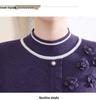 2025 Stylish Winter Fleece Top for Middle-Aged & Elderly Women - Half-High Collar Cozy Sweater with Plus Velvet Base Layer