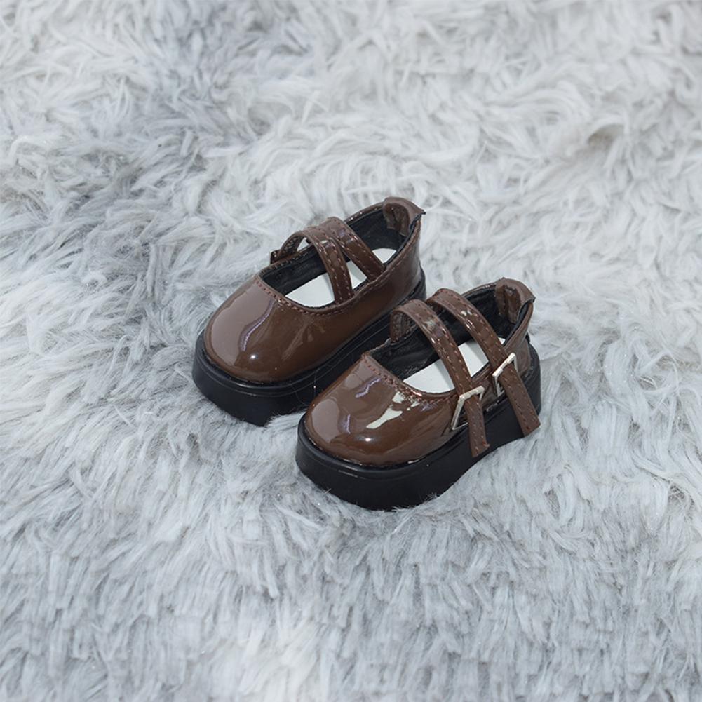 1 Pair 1/4 BJD PU Leather Doll Shoes High Heels Leather Shoes for Little 16 Inches Sharon Doll Clothing Accessories Toys