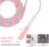 Мягкая скакалка с бисером, нескользящая ручка, регулируемая, не спутывается, сегментированная скакалка для фитнеса, поддерживает форму, тренируется, играет