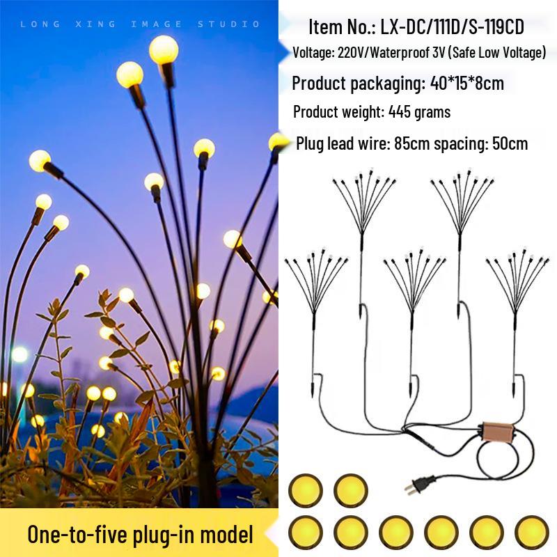 Romantic Solar Firefly String Lights for Outdoor Lawn, Garden, Courtyard, B&B, and Restaurant Decor