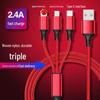 Universal Nylon Braided 3-in-1 Fast Charging Multi-Head Cable
