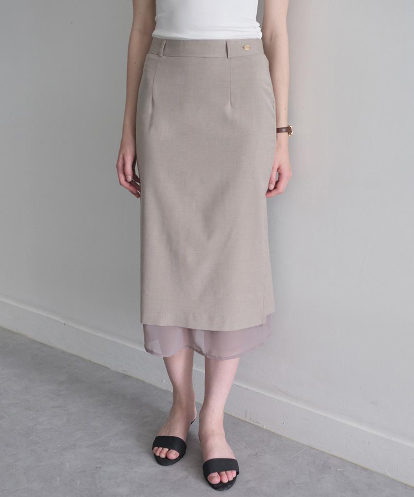 LENAV Les Wool Tr Skirt (Dark Beige)